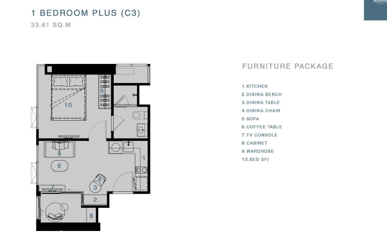 Sale DownCondoWongwianyai, Charoennakor : [Down payment sale] 1 Bedroom Plus at Reference Sathorn-Wongwian Yai - near BTS Wongwian Yai