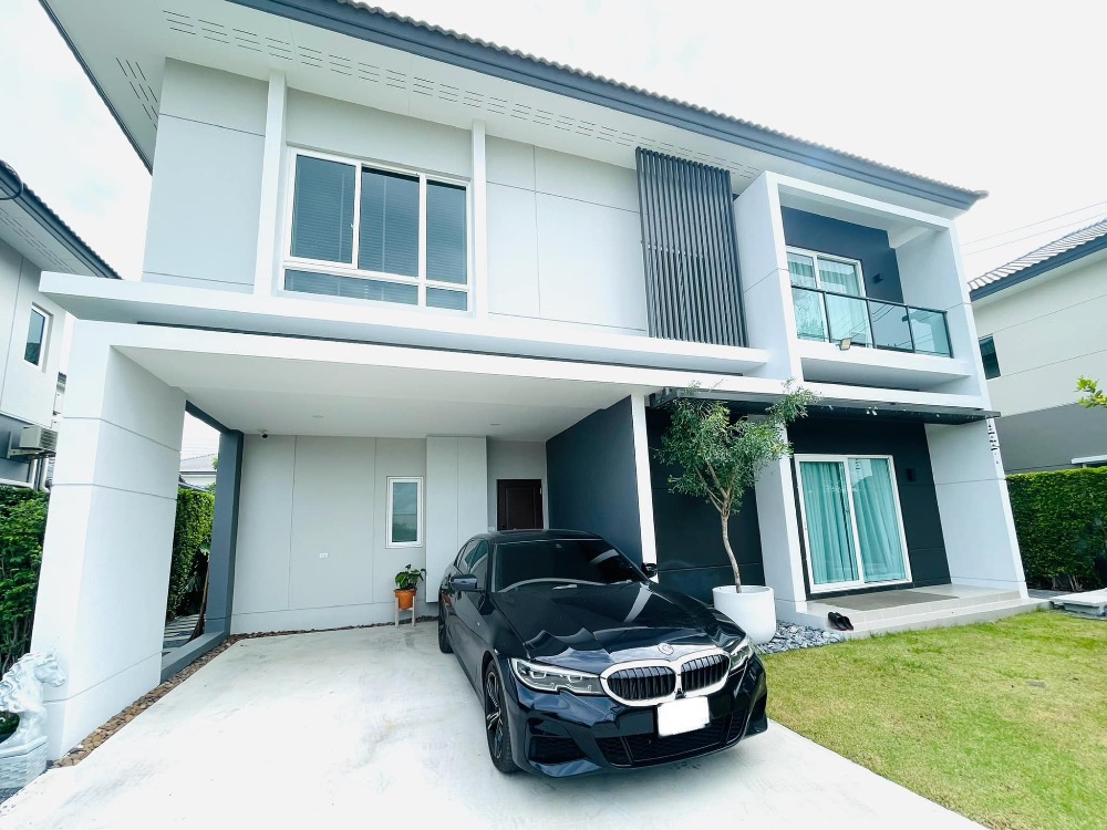 For SaleHouseLadkrabang, Suwannaphum Airport : 📣🏡🌟 Sale of Centro Rama 9 - Krungthep Kreetha project house, beautifully decorated house, house at the end and the front of the house does not hit anyone, convenient transportation