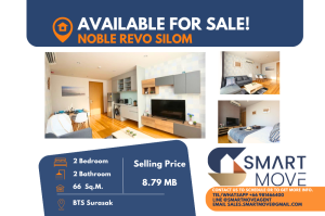 For SaleCondoSathorn, Narathiwat : 🔥Sale with tenant🔥 Code C20221200959.......Noble Revo Silom, 2 bedrooms, 2 bathrooms, high floor 11+, furnished, Special Deal!! 📢