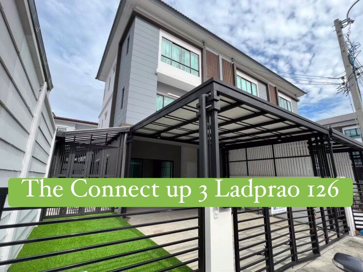 For RentTownhouseLadprao101, Happy Land, The Mall Bang Kapi : Townhouse for rent in The Connect up3 Ladprao 126