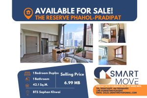 For SaleCondoSapankwai,Jatujak : 🔥Sale with tenant !!🔥Code C20231100463.......The Reserve Phahol - Pradipat, 1 bedroom, 1 bathroom, Duplex, furnished, Garden View, Rare Item, Special Deal!!📢📢