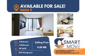 For SaleCondoSathorn, Narathiwat : 💥💥Sale with tenant !! 💥💥Code C20221200775.......Nara 9, 2 bedrooms, 2 bathrooms, high floor 13+, North Facing, Prime Area, furnished, Special Deal!!📣📣