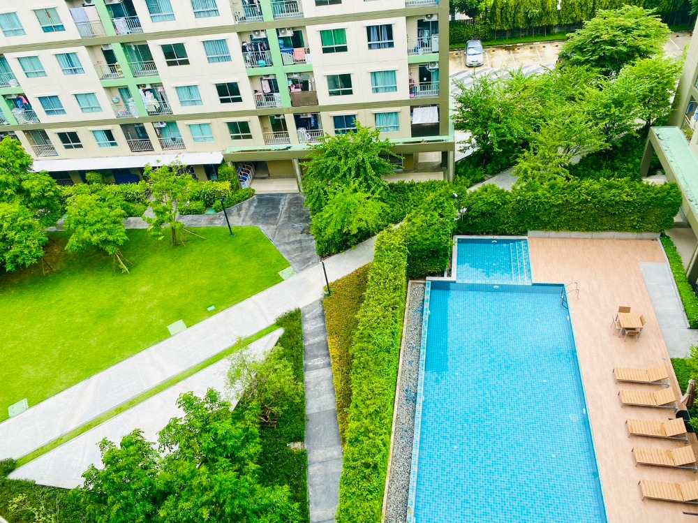 For SaleCondoRattanathibet, Sanambinna : Condo for sale Lumpini Ville Phra Nang Klao - Riverview, new, empty room, swimming pool view, never occupied, new condition like when completed, B1, 8th floor