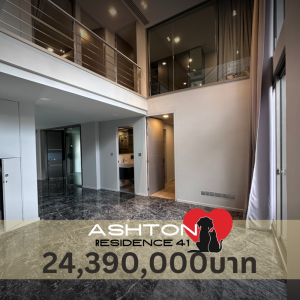 For SaleCondoSukhumvit, Asoke, Thonglor : Pet-Friendly Residence 🐶 Looking for a luxury condo ready to move in, pets allowed, Ashton Residence 41, 3 bedrooms, Duplex, 131.69 sq m., special price 24.39 million baht, free transfer fee.