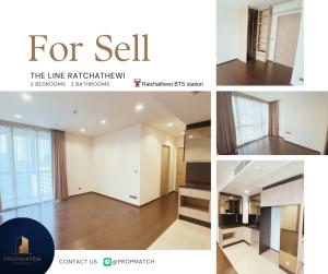 For SaleCondoRatchathewi,Phayathai : ✨Super Luxury ✨The Line Ratchathewi (2 bedrooms, 60 sq m.) high floor, good view, price only 13.99 million baht. Tel.0981315848 @propmatch