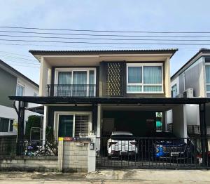 For RentHouseSamut Prakan,Samrong : Single house for rent, Golden Neo Bangna-King Kaew, Soi King Kaew 31, fully furnished, near Suvarnabhumi Airport, Robinson Lat Krabang