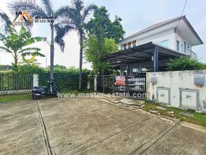 For SaleHouseNawamin, Ramindra : M. Villa Nova Watcharapol-Sai Mai, 68.8 sq.w., corner house, 3 bedrooms, 3 bathrooms, extended, ready to move in, has a greenhouse for growing trees