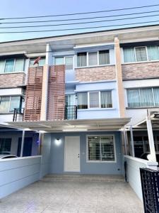 For RentTownhouseKaset Nawamin,Ladplakao : HR1869 Townhouse for rent, 3 floors, Town Plus project, Kaset-Nawamin, decorated, ready to move in, convenient transportation, near Ram Intra Expressway