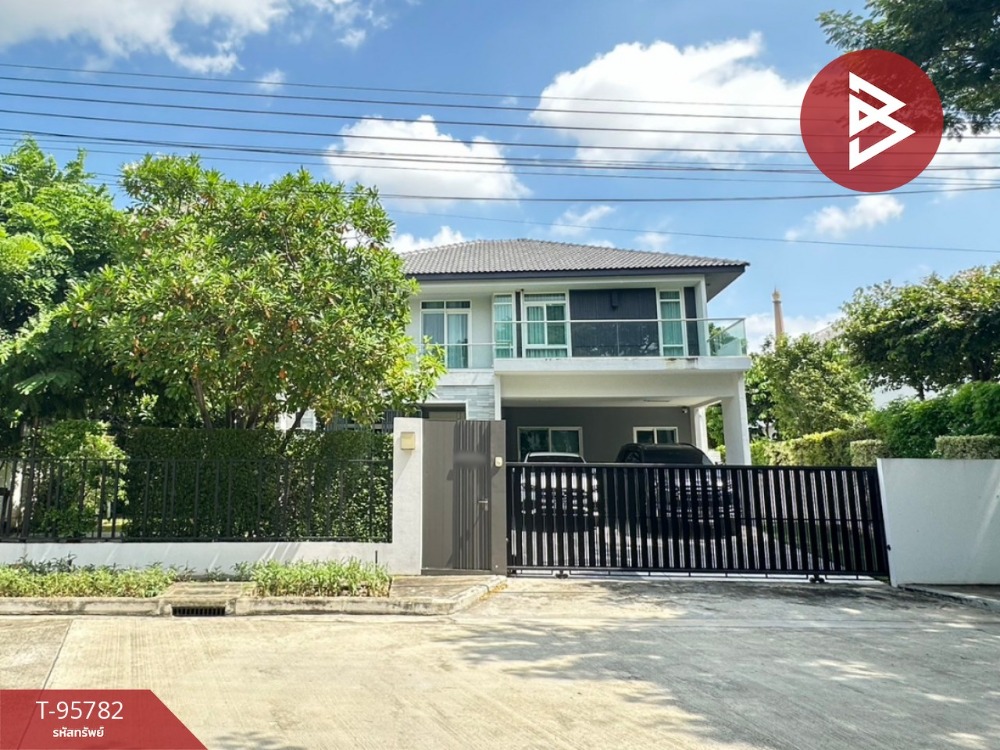 For SaleHouseMin Buri, Romklao : Single house for sale, Mantana Srinakarin Village, Samut Prakan