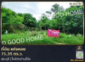 For SaleLandSaraburi : Land for sale Kaeng Khoi 71.35 sq w, Saraburi, near Ban Pong Temple.