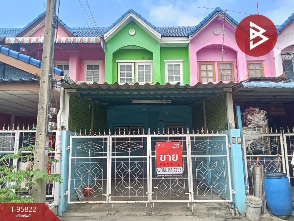 For SaleTownhouseNakhon Pathom : Townhouse for sale, Sinthawee Trap Nakhon Villa Village, Om Yai, Sam Phran, Nakhon Pathom