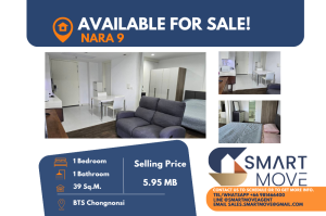 For SaleCondoSathorn, Narathiwat : 🔥sale with tenant !! 🔥Code C20221200793.......Nara 9, 1 bedroom, 1 bathroom, high floor 16+, South Facing, furnished, Special Deal!!