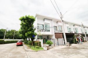 For RentTownhouseNawamin, Ramindra : For rent: 2-storey townhouse, Blessville, Ram Intra 117, Khlong Sam Wa, Bang Chan, Min Buri, corner house, 19.3 sq m, beginning of project, near Pink Line BTS