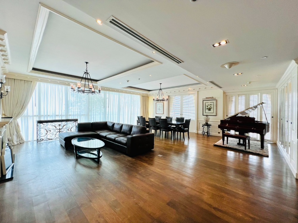 For RentCondoRama3 (Riverside),Satupadit : Elegant 3-Bedroom Condo: Riverside Luxury Living in Bangkok