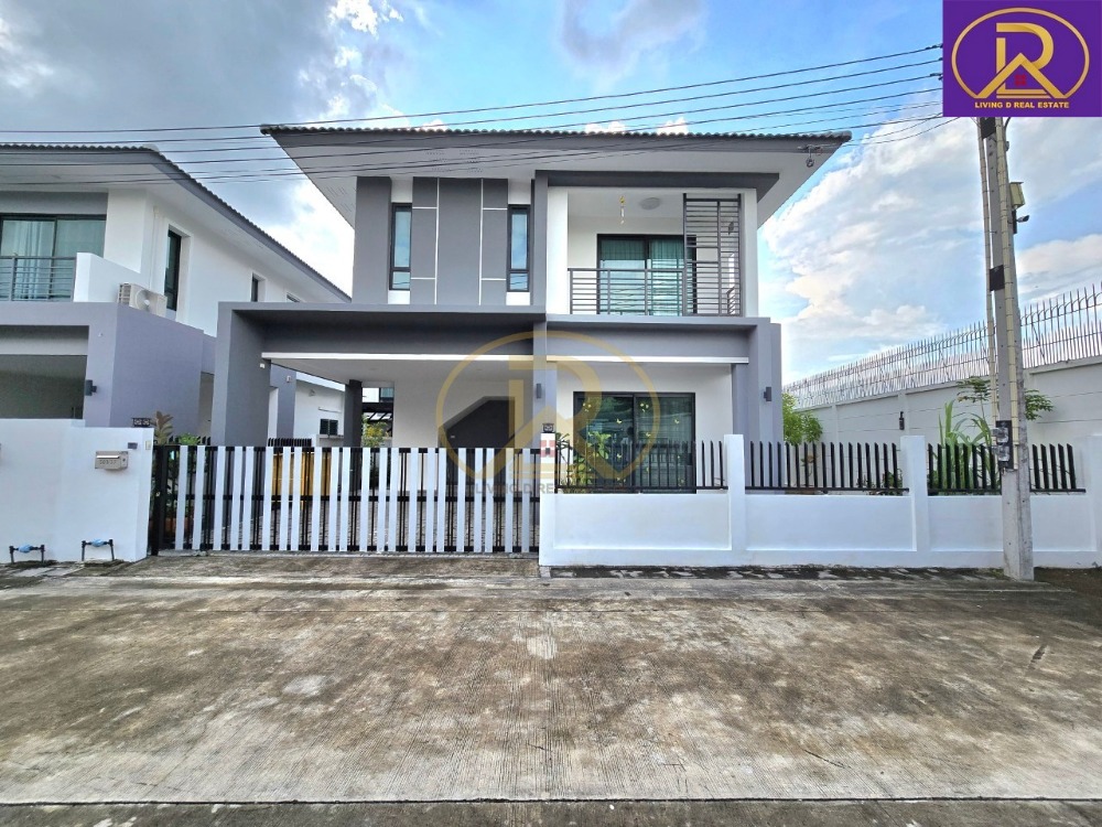 For SaleHouseRayong : Cheap sale, new house, never occupied, end house, The Home Banchang Village, Sukhumvit Road, EEC area, Huai Pong Subdistrict, Mueang Rayong District, Rayong Province