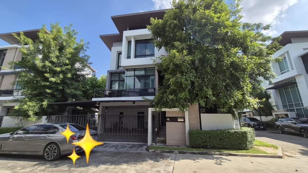 For SaleHousePattanakan, Srinakarin : For sale: Luxury 3-storey detached house, Nirvana Beyond Rama 9 - Ramkhamhaeng, corner house 📌