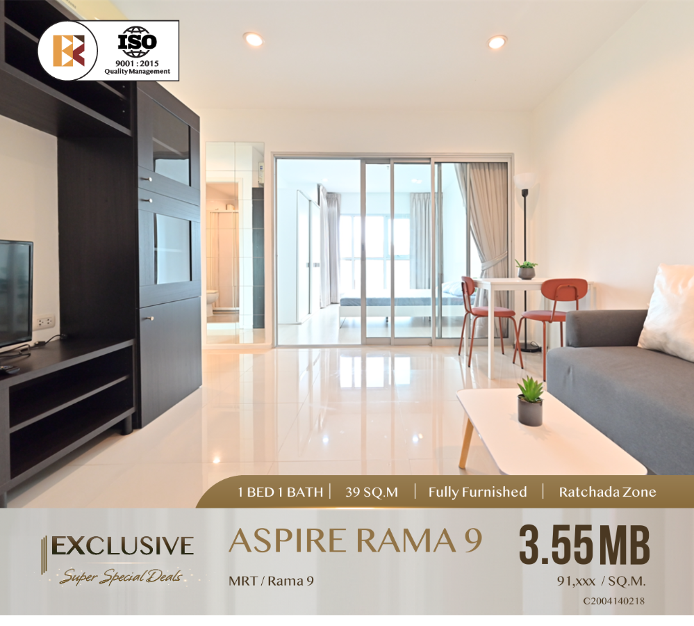 For SaleCondoRama9, Petchburi, RCA : Great Price Good Area Aspire Rama 9 near MRT Rama 9