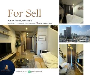 For SaleCondoSapankwai,Jatujak : ✨Wow price, super cool decorated room✨Onyx Phaholyothin (1 bedroom, 43 sq m.) High floor, great view, price only 5.29 million baht. Tel.0981315848 @propmatch