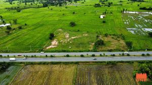 For SaleLandKalasin : Land for sale, Yang Talat District, Kalasin, 5 rai, rectangular plot, next to a 4-lane road, Khon Kaen-Kalasin route