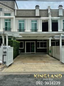 For RentTownhouseBangna, Bearing, Lasalle : Townhouse for rent, 2 floors, 3 bedrooms, 3 bathrooms, fully furnished and equipped with electrical appliances, Indy Village (2), Bangna Ramkhamhaeng 2 #House in front of the garden, beautifully decorated, ready to move in #The front of the house does not