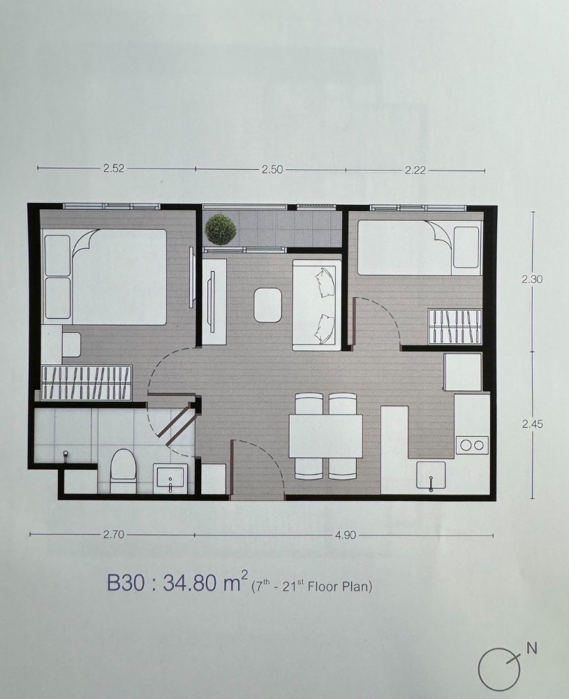 Sale DownCondoBangna, Bearing, Lasalle : Selling down payment NUE Mega Plus Bangna 1 bedroom, next to Mega Bangna shopping mall and Bangna-Trad road