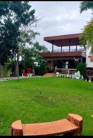 For SaleHousePak Chong KhaoYai : 📢👇2 houses in a large area with a tent area at Nong Sarai, Red Garuda title deed, no liabilities, free transfer, free new concrete road construction