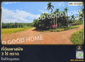 For SaleLandTrat : Khao Saming land, 3 rai, Trat, near Wat Mum Songb