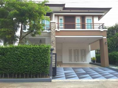 For RentHousePathum Thani,Rangsit, Thammasat : For rent, single house, newly renovated house, ready to move in ⛳ in the golf course, natural atmosphere, over 400 rai, Home on Green Phase 2, 260 sq m., 76 sq wa.