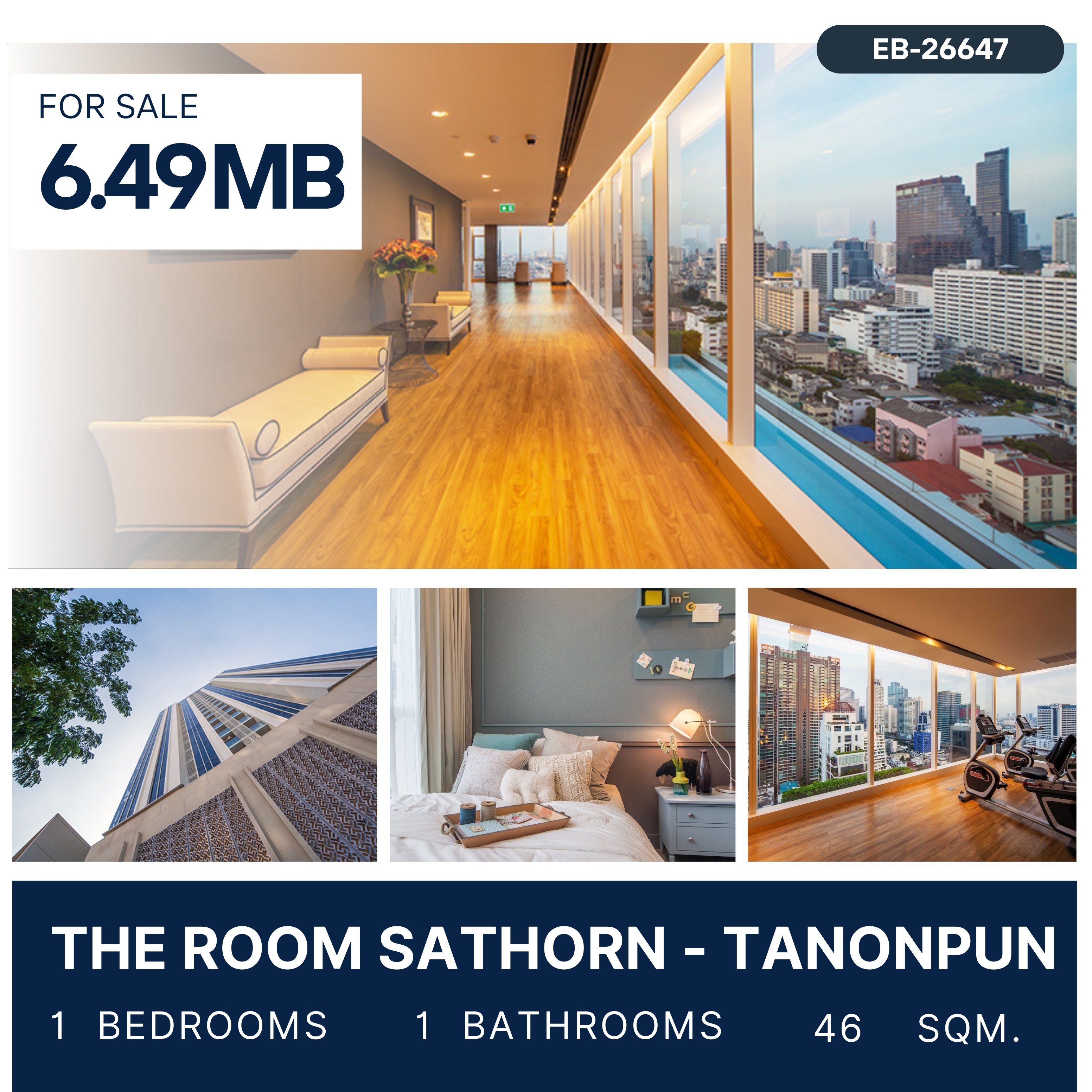 ขายคอนโดสาทร นราธิวาส : The Room Sathorn ราคาดีที่สุด ใกล้บีทีเอสแบบเดินได้ 6.49 MB.