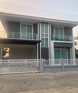 For SaleHousePathum Thani,Rangsit, Thammasat : Single house for sale, like new, price 3.69 million baht, The Grand Dio Ville Lat Lum Kaeo project, area 50 sq m, 3 bedrooms, 3 bathrooms, 2 parking spaces