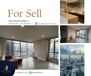 For SaleCondoSiam Paragon ,Chulalongkorn,Samyan : ✨Super Luxury ✨ The Room Rama4 (2 bedrooms, 2 bathrooms, 86 sq m.) Cheapest price only 14.99 million baht. Tel.0981315848 @propmatch