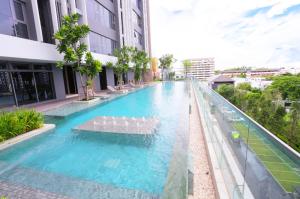 For SaleCondoOnnut, Udomsuk : For sale Whizdom Connect, wide front room, south side, city view and Chao Phraya River, large usable area 38.47 sq.m. 1 bedroom @6.3MB