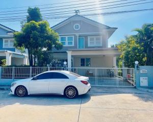 For RentHouseSamut Prakan,Samrong : R2085 2-storey detached house for rent, Chaiyapruek Village, Srinakarin (vacant), near Paolo Hospital