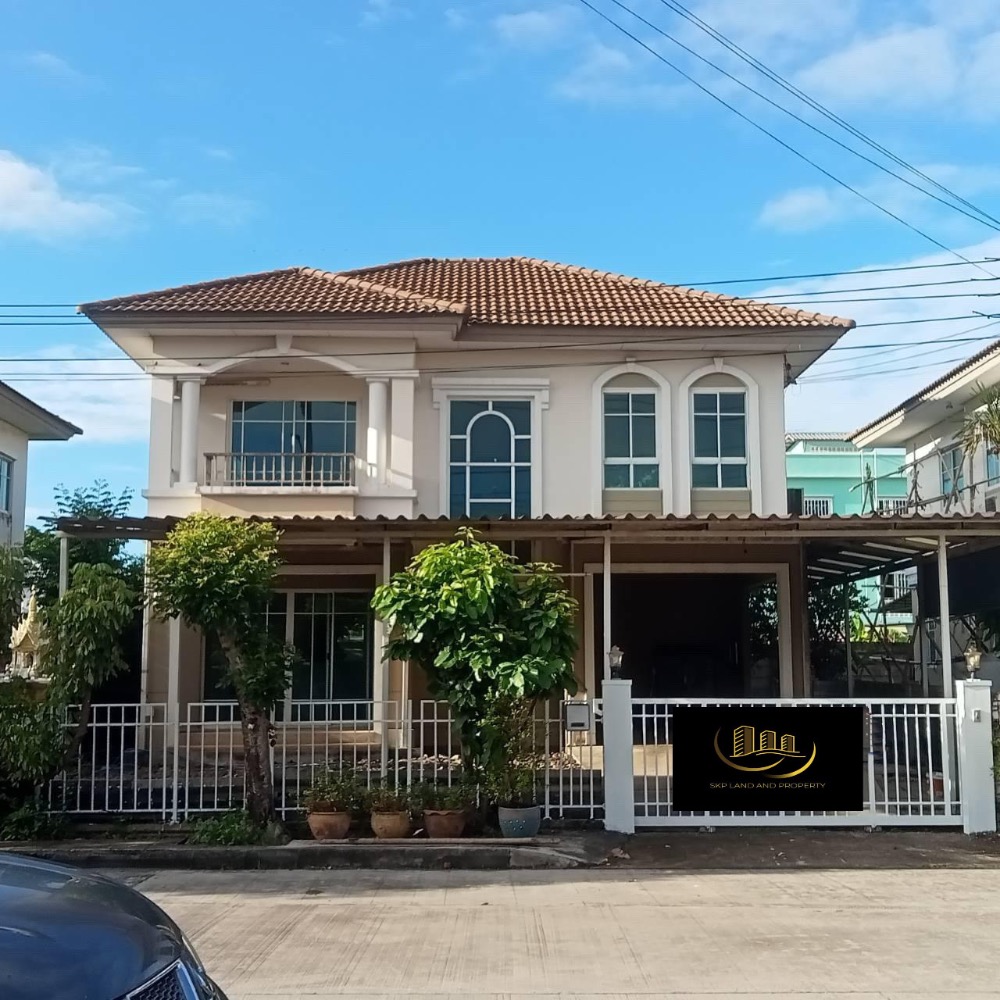 For RentHouseLadkrabang, Suwannaphum Airport : Single house for rent, Phatsar 21 Village, Rama 9-Ring Road, beautiful house, fully furnished, near Sarasas Witaed Romklao School, Robinson Lat Krabang