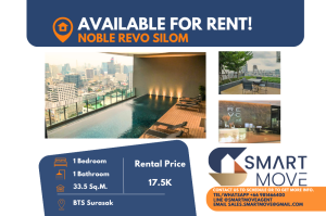 For RentCondoSathorn, Narathiwat : 🔥FOR RENT !! 🔥Code C20241000031..........Noble Revo Silom, 1 bedroom, 1 bathroom, high floor 10+, North Facing, City View, furnished, ready to move in📢