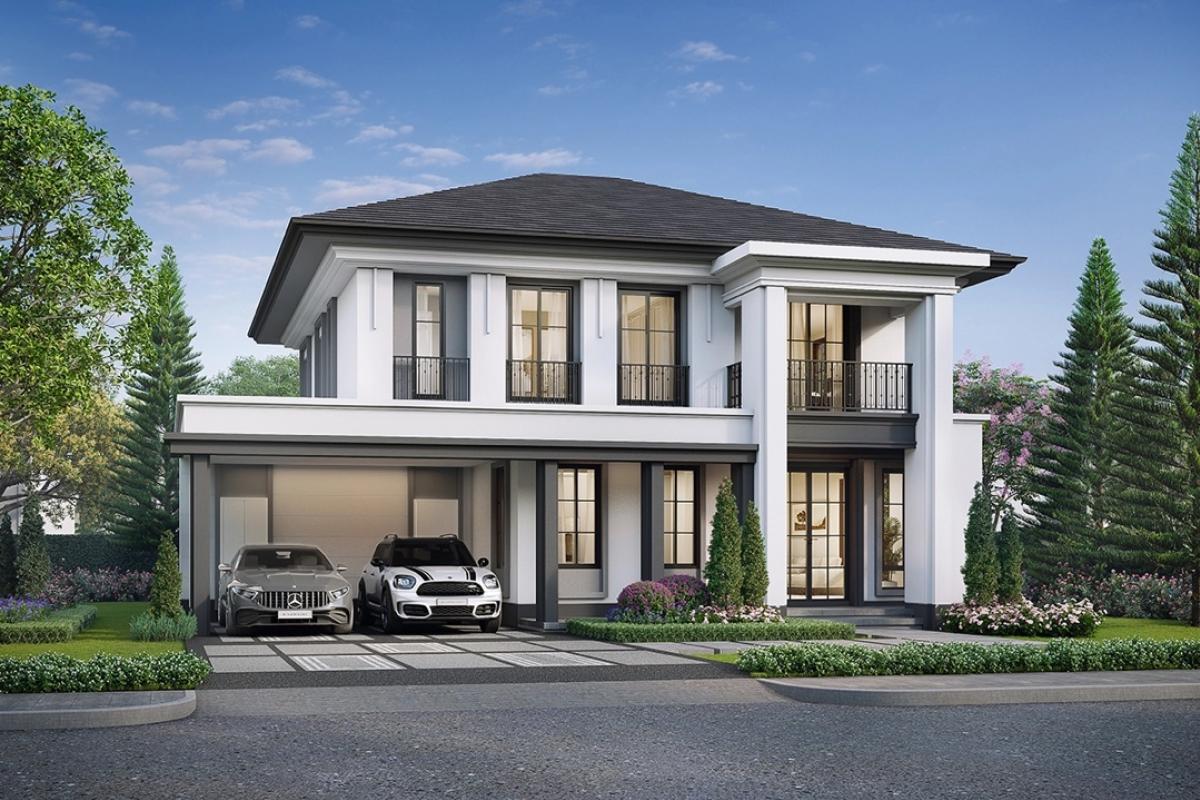 For SaleHousePathum Thani,Rangsit, Thammasat : Save 5 million on a luxury home next to a golf course