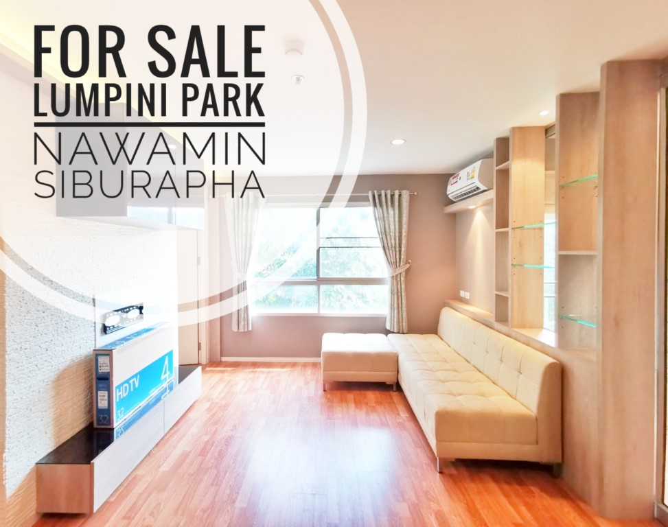 For SaleCondoNawamin, Ramindra : ((Sell)) Lumpini Park Nawamin-Sriburapha, 2 bedrooms, 53 sq m., Building A2, Built-In furniture, beautiful, full of owners, never rented out.