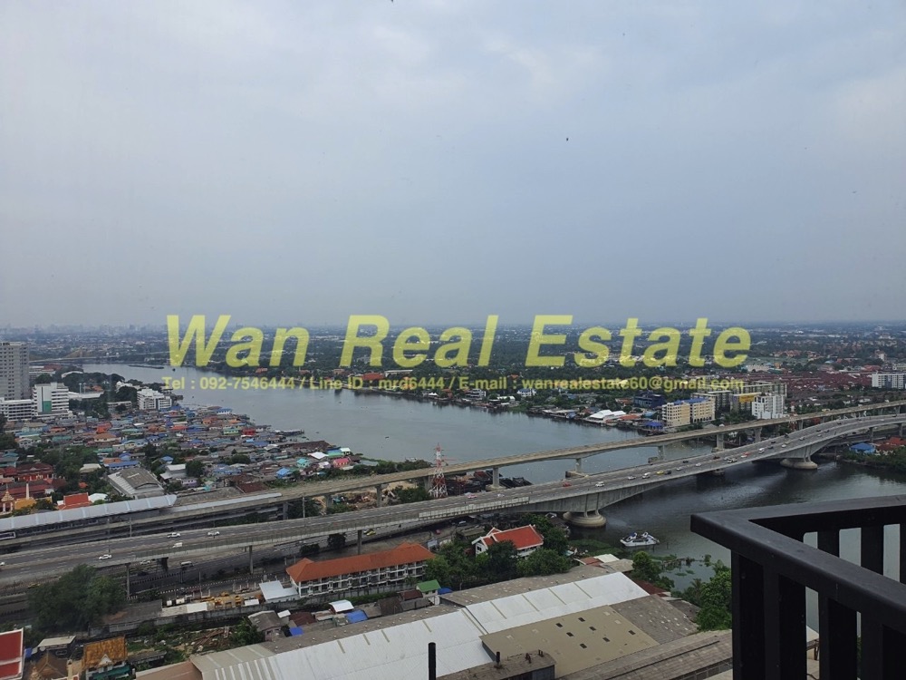 For SaleCondoRattanathibet, Sanambinna : 35th floor politan rive condo for sale, size 30 sq.m., beautiful location, south river view, Phra Nang Klao Bridge.