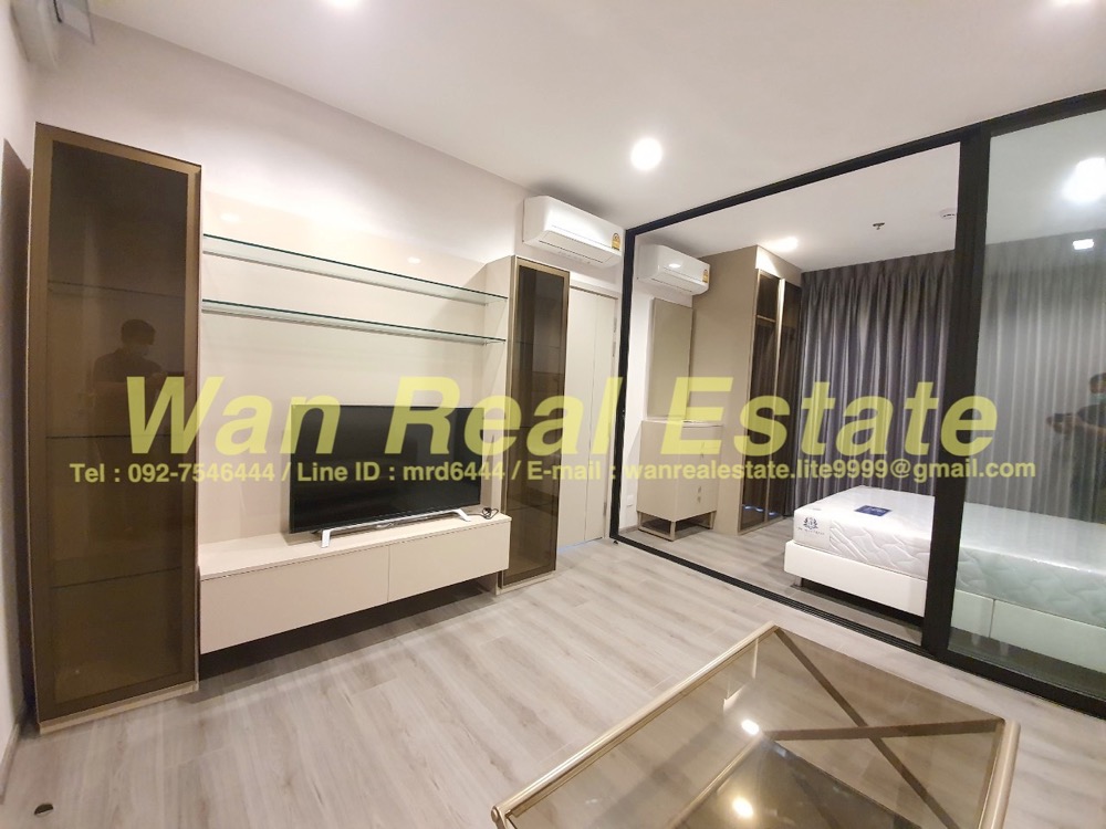 For RentCondoRattanathibet, Sanambinna : Condo for rent, Politan Rive, size 31 sq m., beautiful room, fully furnished, ready to move in, garden view and very close to the river.