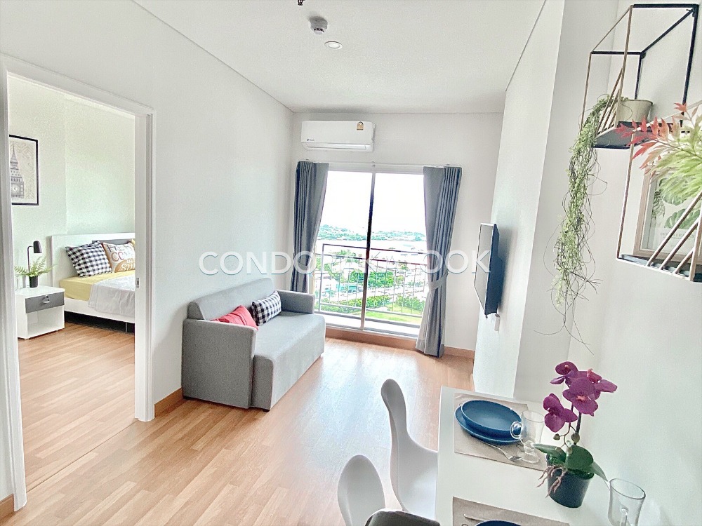 For RentCondoRama3 (Riverside),Satupadit : 🔥🔥Low deposit🔥🔥Lumpini Place Rama 3 - Riverine, 1 bedroom, fully furnished, 2 air conditioners.