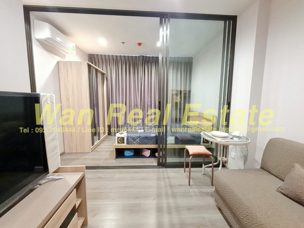 For RentCondoRattanathibet, Sanambinna : Condo for rent, politan aqua, size 24.2 sq m, new room, just transferred with furniture complete electrical appliances