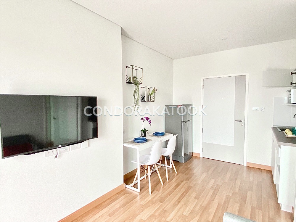 For RentCondoRama3 (Riverside),Satupadit : 😍 Low deposit, ready to move in 😍 2 air conditioners, high floor, open view, see the river, very cheap