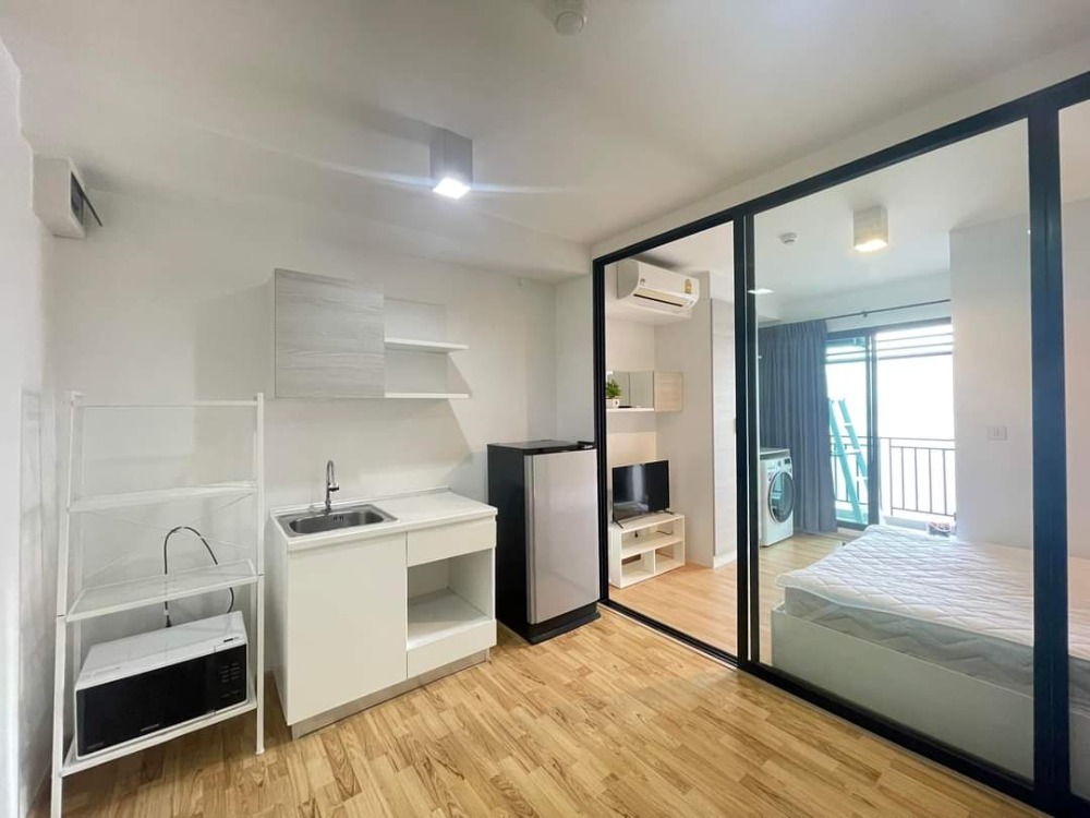 For RentCondoSamut Prakan,Samrong : 🛟Condo for rent: The Cabana Condo, near BTS Samrong, beautiful room, washing machine, size 23 sq m, only 7500-