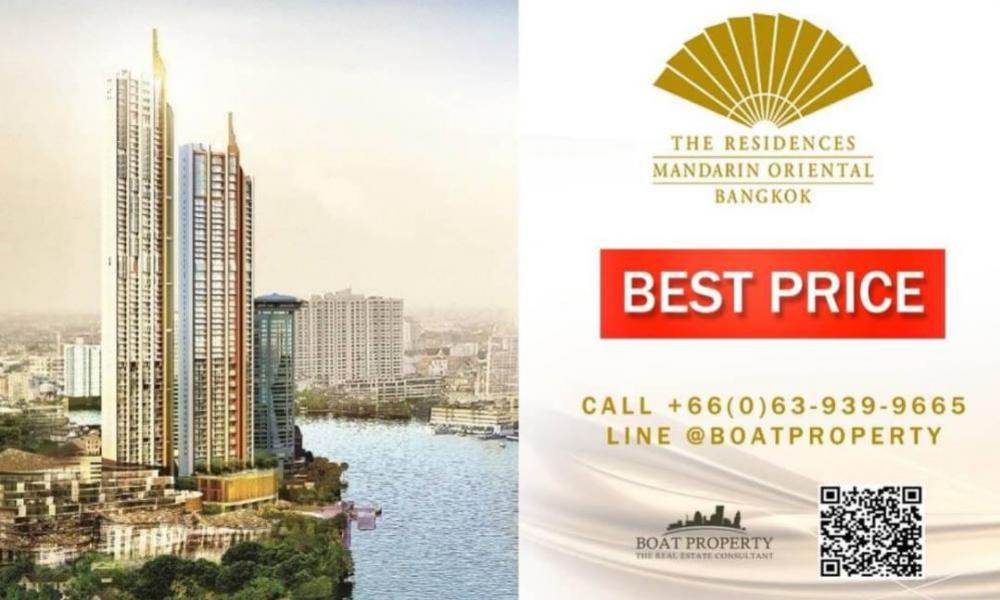 For SaleCondoWongwianyai, Charoennakor : ⛴The Residences Mandarin Oriental Bangkok 3 bed 4 bath high floor✅