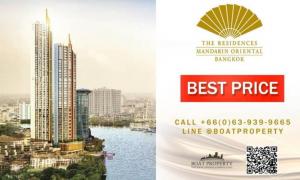 For SaleCondoWongwianyai, Charoennakor : ✨The Residences Mandarin Oriental Bangkok✨ 3 bed 4 bath high floor