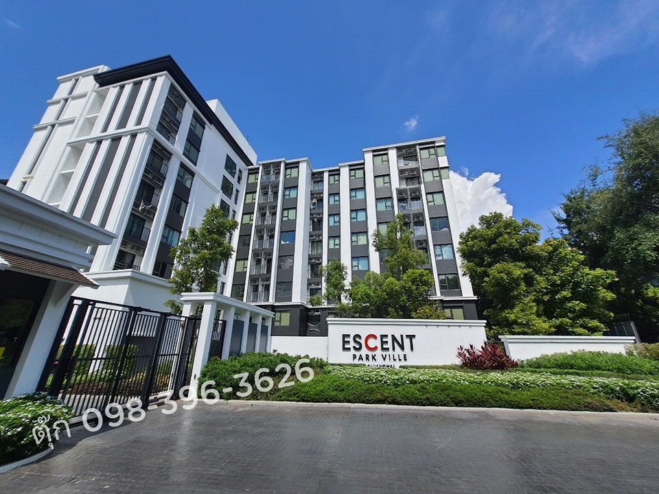 For RentCondoChiang Mai : Condo for rent, beautifully decorated, ready to move in, Escent Parkville, Chiang Mai, 35 sq m., near Central Festival