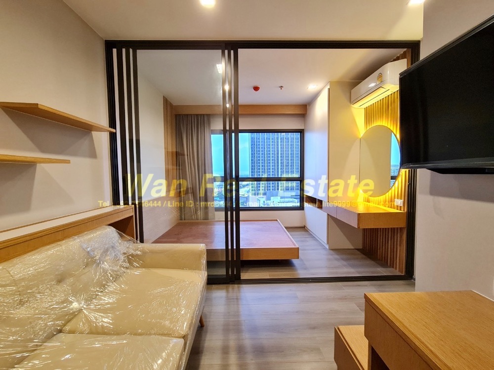 For RentCondoRattanathibet, Sanambinna : Condo for rent, politan aqua, 14th floor, corner room, new room, just finished decoration, ready to move in