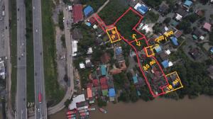 For SaleLandAyutthaya : Land for sale by the river in front of the water, Pa Sak, width 26 meters, Nakhon Luang District, Phra Nakhon Si Ayutthaya, consisting of old houses more than 200 years old, waterfront buildings, piers, jet skis.