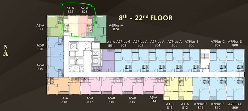 Sale DownCondoPinklao, Charansanitwong : Condo sales down The President Charan - Yak Fai Chai Type S1 S2 by owner