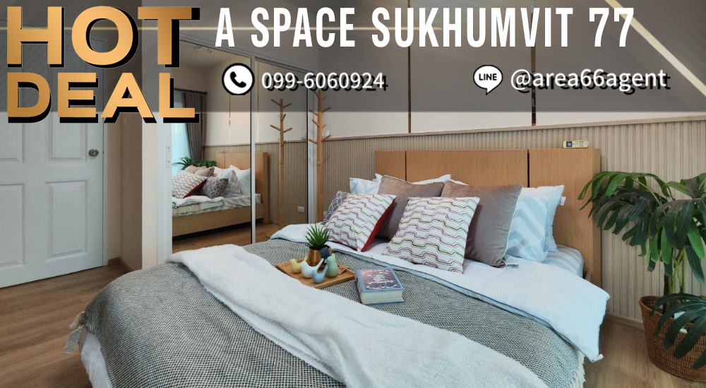 For SaleCondoOnnut, Udomsuk : 🔥For sale!! Condo A space sukhumvit 77